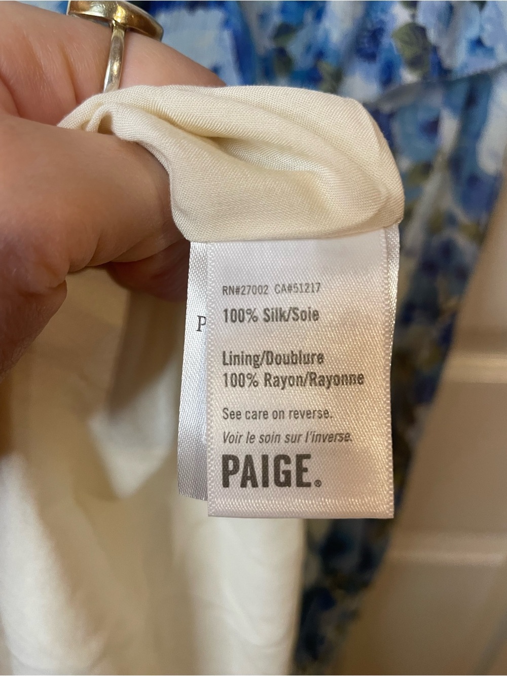 Paige Carmelia Silk Maxi Dress in French Blue Off the Shoulder Romantic Size 8 - Picture 8 of 10